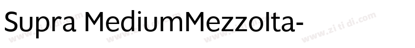 Supra MediumMezzoIta字体转换